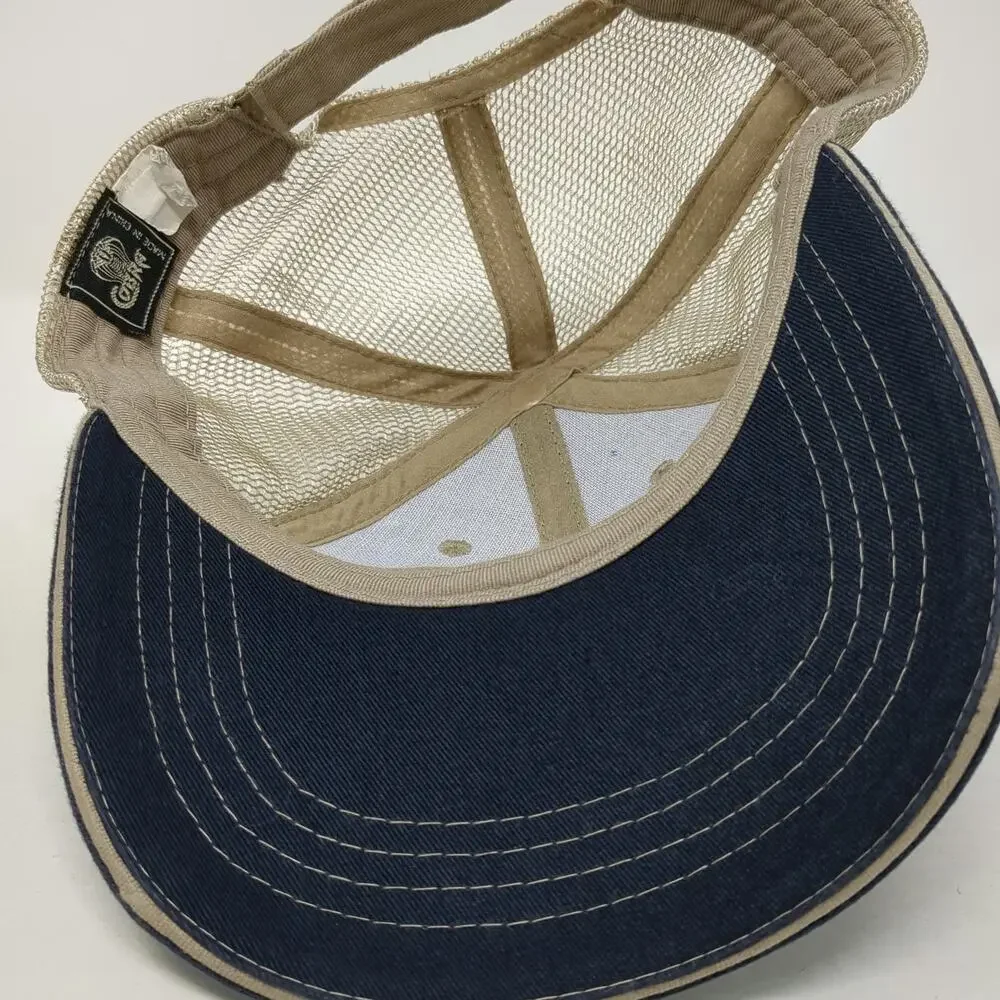Cobra Baseball Cap Blue One Size Mesh Back Strapback Embroidered GWY Hat Stitch